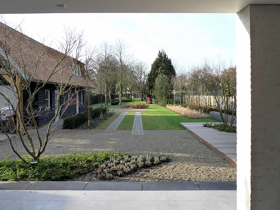 Sfeervolle landelijke villa - uitzicht vanaf de veranda