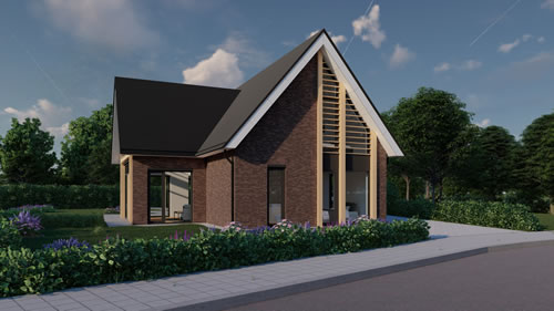 Landelijke eigentijdse woning