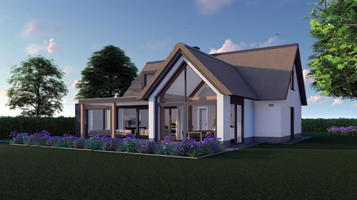 Landelijke woning met rieten kap