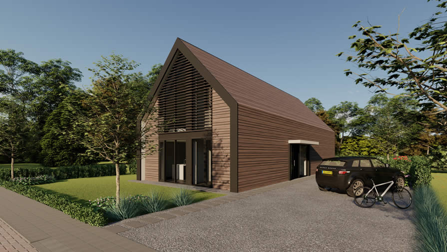 Schuur in staal-skeletbouw