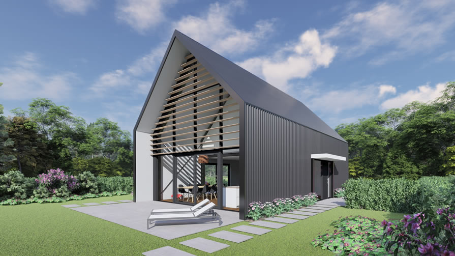 Tuinzijde schuurwoning