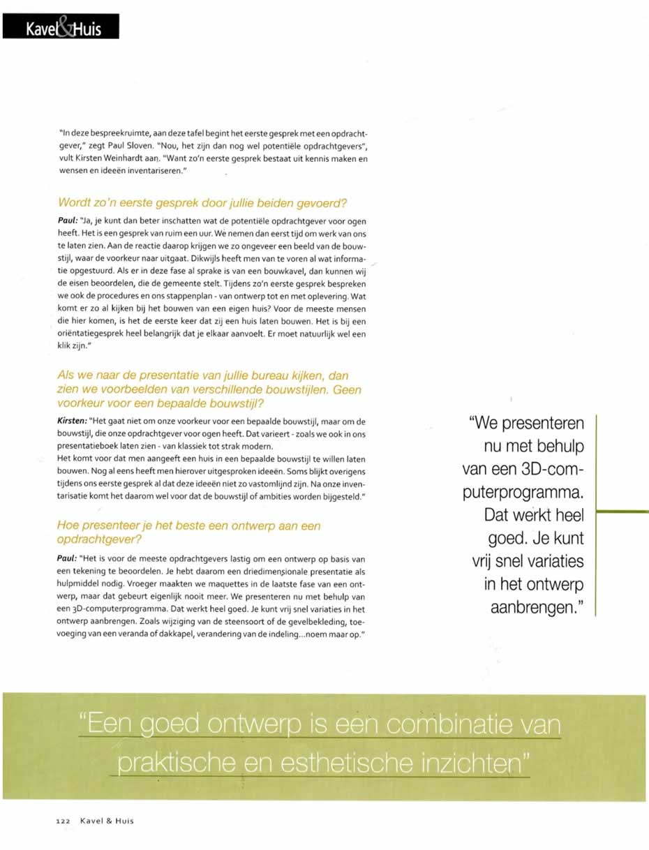Publicatie in Kavel & Huis, juni 2019, deel 3