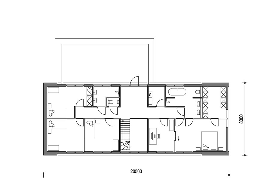 Verdieping moderne woning