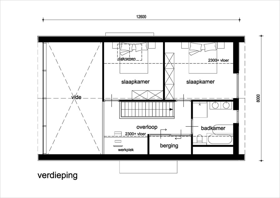 Model S hout -verdieping