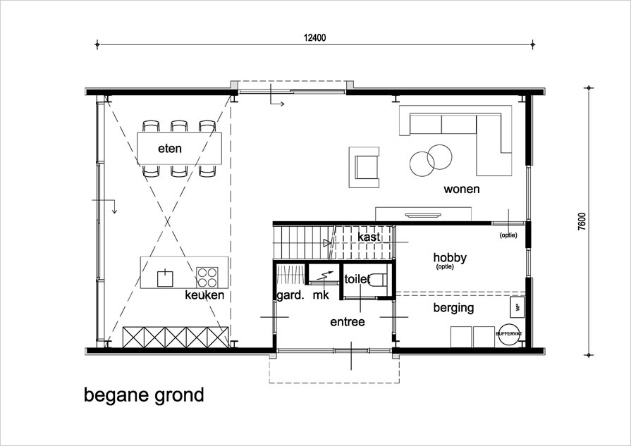 Model S staal -begane grond