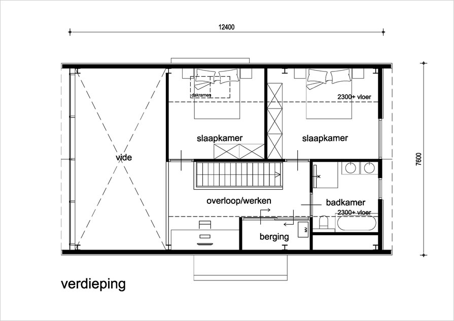 Model S staal -verdieping