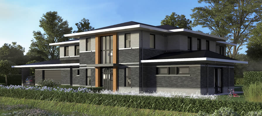 Voorgevel moderne villa