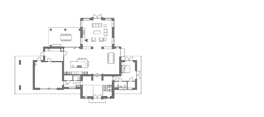 Plattegrond moderne villa
