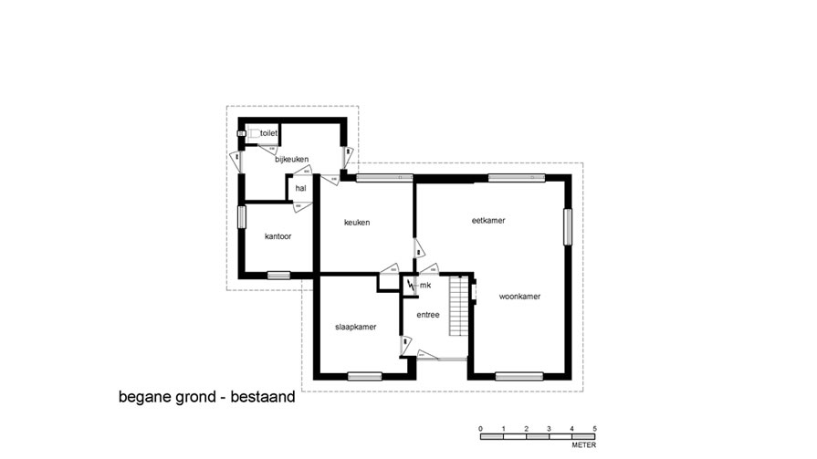 Begane grond bestaande woning